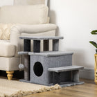 PawHut - Escalier pour chat à hauteur réglable avec poteau à griffer, marches pour animaux de compagnie pour canapé-Conçu spécialement pour que les animaux puissent jouer, dormir et profiter de leur temps sans être dérangés 