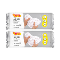JOVI - Argile séchée à l'air libre - Barres de 2,2 lb - Blanc - Paquet de 2-Texture fraîche et agréable : découvrez le plaisir de travailler avec l'argile séchante à l'air JOVI, dotée d'une texture fraîche et agréable qui procure une sensation de fraîcheur au toucher. Sa consistance humide la rend exceptionnellement facile à façonner et à manipuler, vous permettant de donner vie à vos visions créatives sans effort.