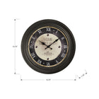 Monarch Specialties - Horloge - 16 po Rond - Horloge Murale - Brun Antique - Transitionnel-Avec son mouvement à quartz, cette horloge d'intérieur sans tic-tac ne nécessite qu'une seule pile AA (non incluse) et ne requiert aucun assemblage