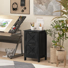 HOMCOM - Classeur 2 tiroirs pour dossiers Letter/A4 - noir vieilli-Structure en panneaux de particules supportant jusqu'à 77 lb (35 kg), offrant durabilité et robustesse 
