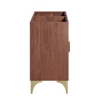 Modway - Daylight 48" Meuble de toilette de salle de bain compatible double lavabo (non inclus) - Noyer-Matchs non inclus