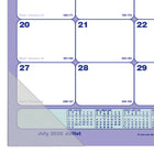 Blueline - 2025-2026 sous-main académique mensuel - 17-3/4 po x 10-7/8 po - Bilingue-Calendrier de référence annuel sur chaque page