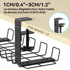 ShoppingAll - Plateau de rangement de câbles sous le bureau avec 10 attaches de câbles - Noir - Paquet de 4-ESPACE DE TRAVAIL ORDONNÉ: Organise soigneusement tous vos fils de bureau et maintient votre espace de travail propre et dégagé en acheminant les câbles à l’arrière du plateau pour les garder hors de vue.