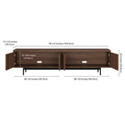 Hudson&Canal - Meuble TV Whitman pour téléviseurs jusqu'à 85 pouces - Noyer satiné-Caractéristiques assemblage facile