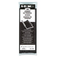 Gemex - Barres de tension pour Couverture de Présentation, Noir, Format Lettre, 11'',  1/2'' Capacité, 25 Pqt-Les barres de tension de Gemex lient et présentent les feuilles et documents non perforés de manière professionnelle et attrayante tout en s’assurant que vous puissiez les consulter et préserver à long terme