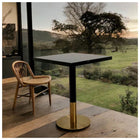 Plata Import - Table de bar carrée Silver Import Ruby - Faux marbre-Dessus en faux marbre (pierre)