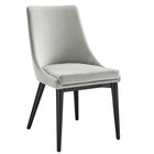 Modway - Viscount Performance Velvet Chaise à manger - Gris clair-Chaise à manger vintage moderne d’accent