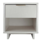 Manhattan Comfort - Table de nuit moderne Granville 18,11" à 1 tiroir - Blanc-Moderne-contemporain avec une touche de glamour - Table de nuit pour chambre et salon