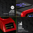 Bullseye - Gonfleur de pneu rechargeable - Noir-Facile à utiliser même dans l'obscurité totale : 4 puissantes lumières LED intégrées sur la tête de l'appareil illuminent la zone de travail et l'écran de jauge LED vous permet de pomper de l'air dans l'obscurité totale avec une précision extrême pour vous offrir une tranquillité d'esprit où que vous alliez, à tout moment