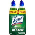 Lysol - Désinfectant et nettoyant de cuvette puissant  twin - bleach - 2x710 mL-Éclaircit, nettoie et désinfecte votre cuvette
