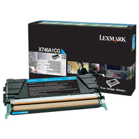 Lexmark  Cartouche de toner cyan X746 avec programme de retour, X746A1CG-Cyan