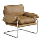 Modway - Ansel Cuir végane Chaise d’accent - Grillé-Cuir végane résistant aux taches