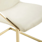 Modway - Pitch Performance Velvet Fauteuil à manger Ensemble de 2 - Ivoire d’or-8