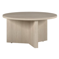 Hudson&Canal - Table basse ronde Anders de 81 cm de largeur, , blanc aulne-Un design scandinave contemporain pour votre salon, votre bureau et plus encore
