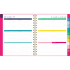 AT-A-GLANCE - Agenda scolaire hebdomadaire/mensuel Emily Ley 2024-2025 - 6 7/8 po x 8 7/8 po - rose - bilingue-Un mois sur deux pages comprenant des blocs quotidiens non lignés, une section de tâches lignée, un « conseil de simplicité » pour vous aider à planifier et des onglets pour une navigation facile.