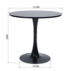 Homy Casa -  Bureau rond 31,5 po L - Noir-Design moderne qui s'adapte à divers styles de bureau