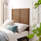 Modway - Render Fixation murale Tête de lit jumelée, Noyer-Stratifié lisse à grain de bois