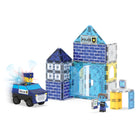 Magna-Tiles - Ensemble de construction magnétique Poste de police 35 pièces-Idéal à offrir en cadeau: C’est un excellent cadeau pour les enfants de 3 ans et plus qui aiment l’aventure