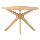 Modway - Crossroads Rond 47 po Bois Table à manger, Chêne-Table de cuisine en bois