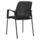Offices to Go - Fauteuil d’invité rembourré Eor - Noir-Manchons en polyuréthanne doux au toucher et confortables