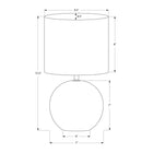 Monarch Specialties - Luminaire - 16 po H Lampe De Table - Béton Gris - Abat-Jour Ivoire / Crème-Fabriquée avec une base en béton robuste et une garantie limitée de 2 ans contre tout défaut, cette lampe d'appoint allie l'esthétique à la fiabilité
