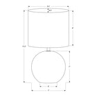 Monarch Specialties - Luminaire - 16 po H Lampe De Table - Béton Gris - Abat-Jour Ivoire / Crème-Fabriquée avec une base en béton robuste et une garantie limitée de 2 ans contre tout défaut, cette lampe d'appoint allie l'esthétique à la fiabilité