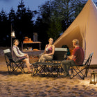 Outsunny - Ensemble de table et chaises de camping portable 4 pièces-Tissu polyester 600D offrant une excellente résistance à la déchirure et aux éclaboussures  