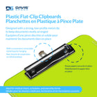 Davis Group - Planchettes à pince transparentes, format lettre, 9 po l x 12 po H – Vert - 6 par paquet-Vert transparent