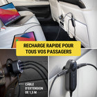 Scosche - Chargeur de voiture Scosche 100W Multi-Port Voyage-Longueur de câble de 5 pieds