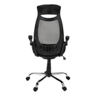 Monarch Specialties - 7268 Chaise De Bureau Dossier Haute Exec - Meche Noir/Chrome-Assemblage requis: des instructions illustrées et tout le matériel sont fournis pour plus de commodité (des outils supplémentaires peuvent être nécessaires)