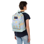 JanSport - Sac À Dos Cross Town Plus - Motif Floral Délavé, Menthe Fraîche-Botte inférieure rembourrée