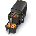 Ninja - Friteuse à air DoubleStack 8 QT & 2 paniers-Seul Ninja a la technologie de friture à air DoubleStack, donc tu peux cuisiner 4 aliments en même temps.