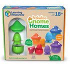 Learning Resources - Maisons de gnomes Peekaboo - Lot de 15-Amusement de motricité fine : les enfants développent des compétences motrices fines essentielles lorsqu'ils ouvrent le toit du champignon pour trouver le gnome à l'intérieur !