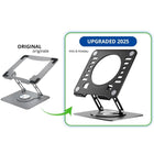 Uncaged Ergonomics - RISE Support pivotant pour ordinateur portable Support de bureau réglable - Noir-Le support pivotant pour ordinateur portable est très léger