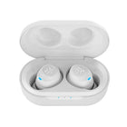 JLab JBuds l'Air Vrai Écouteurs sans Fil et étui de Chargement - Blanc-Écouteurs Signature sans aucun fil Allumage et connexion automatiques Son personnalisable avec égaliseur EQ3. Protection IP55 pour toutes les situations du quotidien Passez vos appels téléphoniques