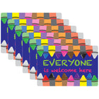 Ashley Productions - Smart Poly Tapis de souris pour ordinateur - 8" x 10" - Tout le monde est le bienvenu ici - Crayons - Paquet de 6-Commencez votre journée du bon pied avec ces accessoires élégants et fonctionnels qui arborent des citations inspirantes et des expressions positives.