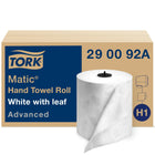 Tork - Rouleaux essuie-mains Advance Matic - blanc, 525' - paquet de 6-Essuie-mains papier en rouleaux pour systèmes de distributeurs manuels H1 Tork Matic : une offre large de distributeurs avec des remplissages qui garantissent toutes combinaisons pour s'adapter à tous types différents de besoins dans les entreprises