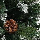 HOMCOM - Arbre de Noël artificiel pré-éclairé 6 pi avec lumière LED bicoloure-Couleur : Vert 