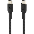 Belkin - Câble tressé USB-C vers USB-C 2.0, 1 mètre, noir-Compatible avec l'USB-C Power Delivery pour une charge rapide jusqu'à 60 W