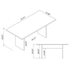 Manhattan Comfort - Table à manger moderne Nomad 172,5 cm - Noir-Sentez le grain du bois avec la finition Protouch