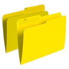 Chemises à coupe 1/2 Staples - format lettre - jaune - paquet de 10-L’indexation par code couleur permet de classer les documents rapidement, sans erreur