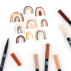 Tombow - Stylos à double pointe, couleurs portrait, paq./10-Idéal pour les artistes et les artisans professionnels