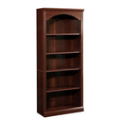 Sauder - Bibliothèque Arch à 5 étagères - Cerisier Select-Rangement multi-pièces: cette bibliothèque fonctionnelle peut répondre à vos besoins de rangement dans différentes pièces : salon, bureau, cuisine, atelier ou salle de bain