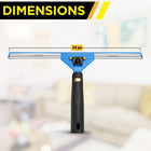 Gritt Commercial - Ensemble de nettoyage de vitres pivotant - Raclette de 14 po - Lave-vitres de 14 po - Lot de 2-Fabriqué en acier inoxydable durable et résistant à la rouille