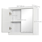 HOMCOM - Armoire à pharmacie murale avec miroir - blanc-Assemblage requis 