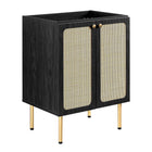 Modway - Chaucer 24" Vanette de salle de bain - Noir noir-Bassin en céramique