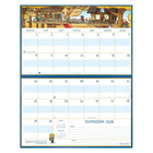 MotherWord - Calendrier familial magnétique pour réfrigérateur 2026-2027 - 9 1/2 po H x 15 po l - français-Idéal pour les portes de réfrigérateurs côte à côte