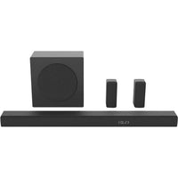 Hisense - Barre de son HS5100 5.1 avec enceintes arrière et caisson de basses sans fil - Noir-Accrochez-vous ! Les 8 haut-parleurs offrent une puissance de sortie maximale totale de 540 W.