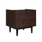Manhattan Comfort - Table de nuit Duane 20,23" style mid-century moderne - brun foncé et bleu marine-Assemblage à domicile requis Tout le matériel inclus