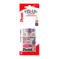 Pentel - Recharges pour portemines - 0,5 mm - 2B - Paquet de 144-Mines de rechange pour tous vos besoins d'écriture  